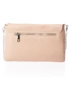 Bandolera de piel Mina rosa claro - 26x2x18 cm
