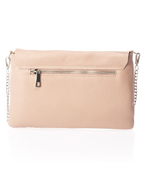 Borsa a tracolla Mina in pelle rosa chiaro - 26x2x18 cm