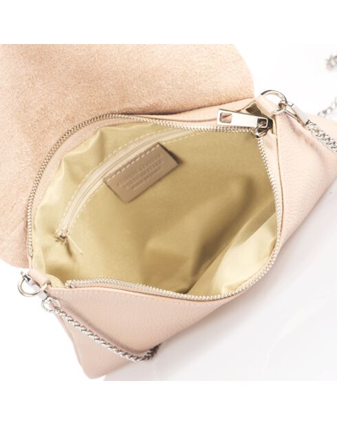 Borsa a tracolla Mina in pelle rosa chiaro - 26x2x18 cm
