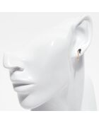 Wunderschöne Ohrringe aus 0,1-karätigem Saphir-Diamant und 0,35-karätigem Saphir-Gelbgold