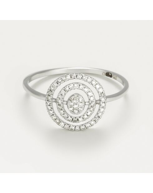 Anillo Quíos de oro blanco y diamantes de 0,20 quilates