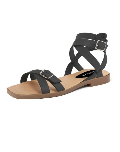 Sandales en Cuir Nia noires