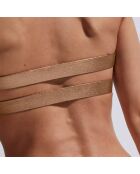 Haut de maillot de bain bandeau  Marie orange foncé