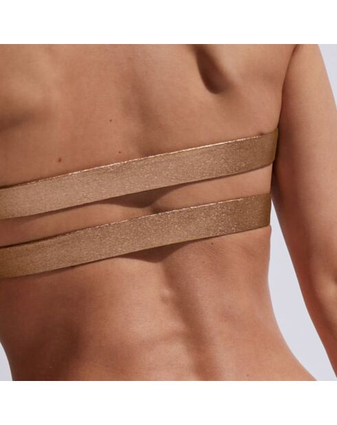 Haut de maillot de bain bandeau  Marie orange foncé