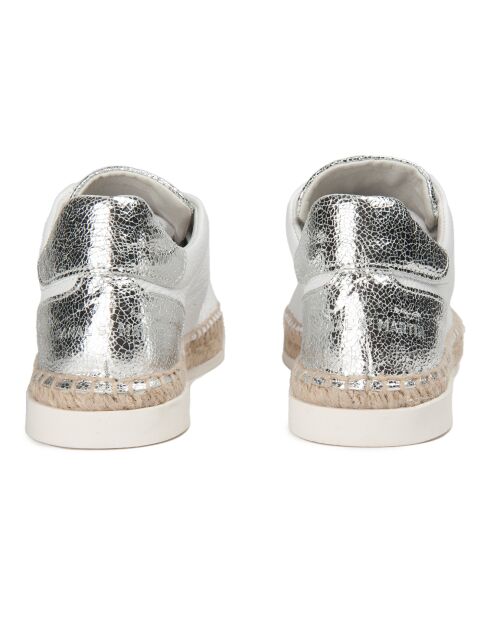 Baskets espadrilles en Cuir Lancry argentées