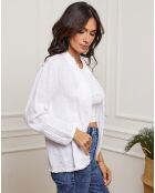 Gilet 100% Lin Ebissal blanc