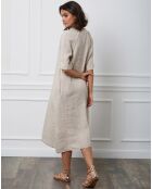 Robe 100% Lin Granel beige