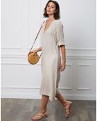 Robe 100% Lin Granel beige