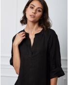 Robe 100% Lin Granel noire