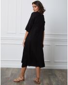 Robe 100% Lin Granel noire
