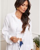Kimono 100% Lin Hardy blanc