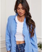 Kimono 100% Lin Hardy bleu denim