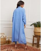 Kimono 100% Lin Hardy bleu denim