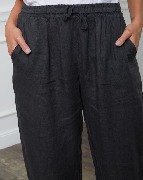 Pantaloni Honas grigi 100% lino