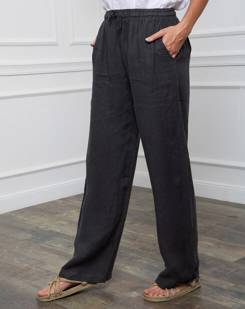 Pantalon 100% Lin Honas gris