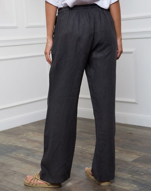 Pantaloni Honas grigi 100% lino