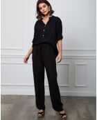 Pantalon 100% Lin Honas noir