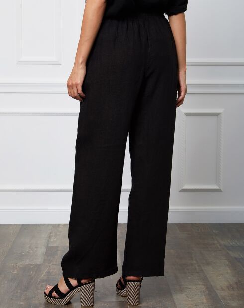 Honas zwarte broek van 100% linnen