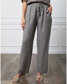Pantalon 100% Lin Honas taupe