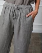Pantalon 100% Lin Honas taupe