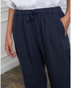 Pantalon 100% Lin Honas marine