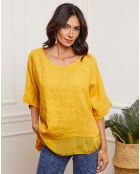 Blouse 100% Lin Kalon moutarde