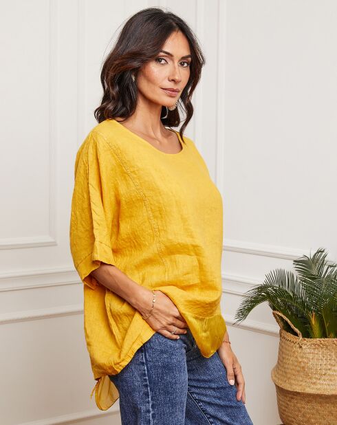 Blouse 100% Lin Kalon moutarde