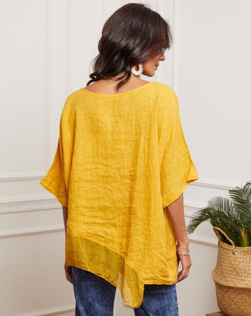 Blouse 100% Lin Kalon moutarde