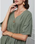 Robe 100% Lin Esty kaki