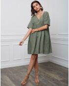 Robe 100% Lin Esty kaki