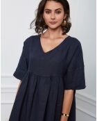 Robe 100% Lin Esty marine