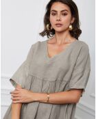 Robe 100% Lin Esty taupe