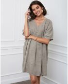Robe 100% Lin Esty taupe
