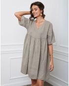 Robe 100% Lin Esty taupe