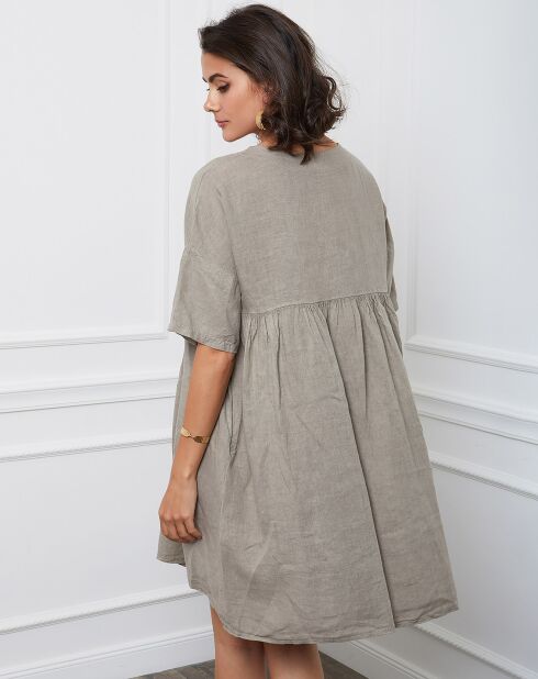 Robe 100% Lin Esty taupe