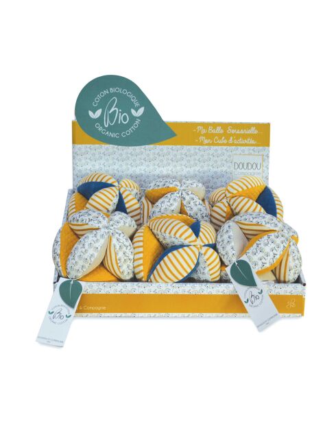 Balle de préhension avec hochet Pollen l'abeille multicolore (modèle aléatoire)
