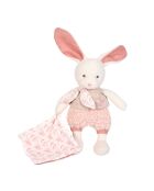 Lapin avec doudou rose