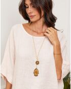 Blouse 100% Lin Kalon rose pâle