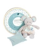 Souris avec doudou vert