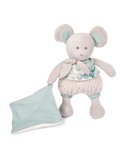Souris avec doudou vert