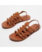 Sandales en Cuir Alba camel