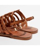 Sandales en Cuir Alba camel