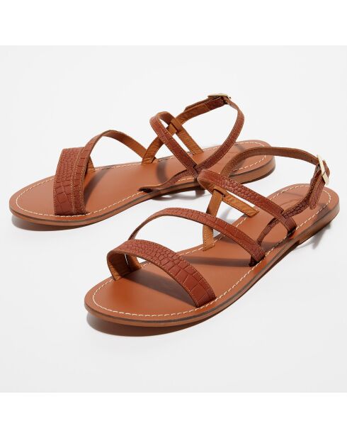 Sandalen Clara Camel aus Leder