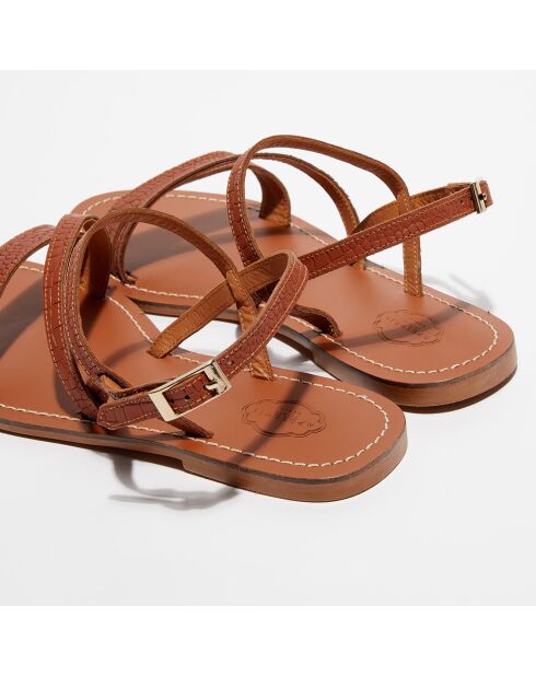 Sandalen Clara Camel aus Leder