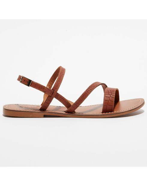 Sandalen Clara Camel aus Leder