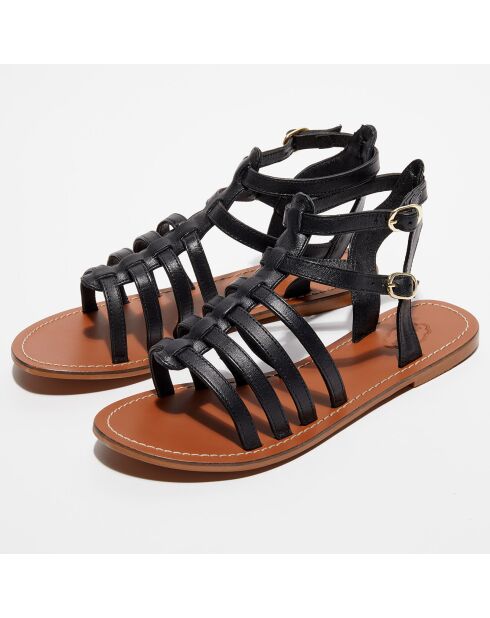 Sandali Marie in pelle nera