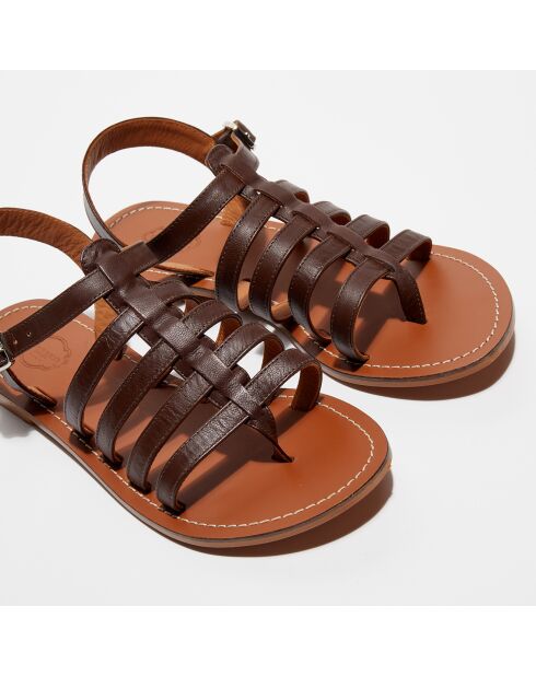 Sandali Sophie in pelle marrone