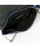 Sac bandoulière en Cuir Mina bleu nuit - 26x2x18 cm