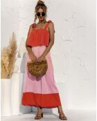 Robe Violet orange/imprimé