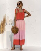 Robe Violet orange/imprimé